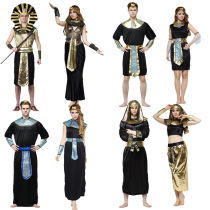 Halloween dance costumes for men and women adult Egyptian Pharaoh Ancient Cleopatra Prince Princess Priest clothes
