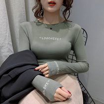 2019 autumn and winter new European foreign style jacket bottoming shirt ladies wear fashion small shirt tight long sleeve T-shirt tide