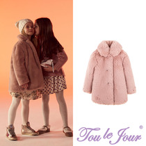 Toulejour Girls Extra Thick Secret Super Soft Long Artificial Rex Rabbit Hair Fur Warm Coat Coat