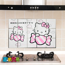 Kitchen cartoon anti-lampblack stickers high temperature resistant stickers wall stickers waterproof tiles cute stickers wallpaper self-adhesive