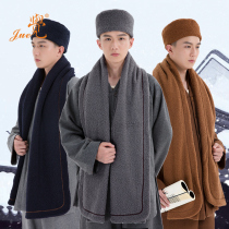 Snow-brand monk hat scarf set winter teddy fluid hat around neck monk hat male and female hat