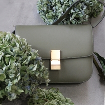 PANLULUPAN first layer cowhide womens bag tofu bag box bag retro small square bag European and American fashion shoulder bag