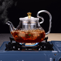 Taiwan 76 brand glass kettle high temperature resistant heating straight burning teapot induction cooker tea set cooking teapot