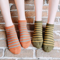 Sockgirl shallow socks in tide Korean breathable stripes summer thin cotton short summer cute