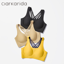 Beauty back underwear ladies no underwire small chest gathered tank top type bra summer thin style no trace sports sexy bra