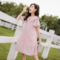 Korean SZ Summer 2022 new girl dress children Yanqi Snow Spinner Princess skirt Korean version of Wave Point