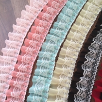 5CM pleated cuff skirt lace Ruffle lace accessories Doll dress skirt Rose red price per meter 2020