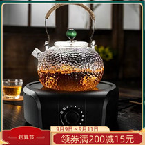 Electric pottery stove tea maker set glass teapot thickened high temperature resistant household cooking teapot tea stove set