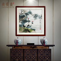 Shang De Tang Chinese painting Hand-painted living room decoration painting Doufang Zhongtang painting Birthday drawing Ink painting Songhe Long-term hanging painting