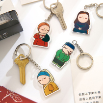 Car ornaments cute bag pendant key chain men and women exquisite personality Valentines Day New Year gift keychain