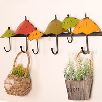 Living room decoration wrought iron umbrella model door rear wall adhesive hook fitting room clothing store creative wall hanging storage hanger
