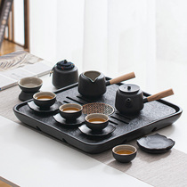 Side handle tea set set Household simple ceramic Japanese-style office set Kung Fu tea set Guest tea maker Teapot