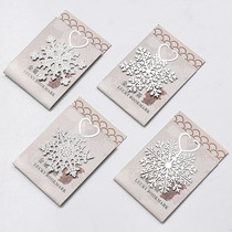(Love snowflake)Creative cute fresh simple leaf vein New Year gift custom Snowflake bookmark(5*5CM)
