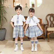 Children jk uniform Kindergarten graduation class Childrens choir rehearsal for male and female children Summer short sleeve school uniforms