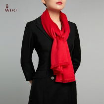 Woo Woo Silk Cashmere Shawl Solid Color Soft Mom Scarf Spring and Autumn Long Versatile Scarf