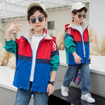 Boys autumn coat 2021 New Tide childrens assault clothes thin color foreign baby casual autumn coat