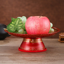 Offering plate Household ritual Buddha offering plate Fruit plate Alloy fruit plate Holiday sacrificial products Lucky treasure Fruit plate God of wealth offering plate