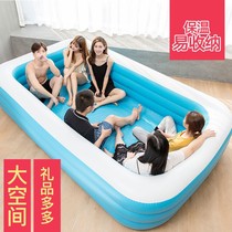 ? Bath drum adult folding body 200kg double double fattening increase plug deepening children Adult Net red bath