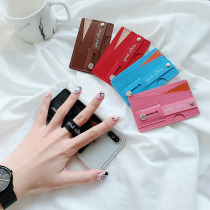 Mobile phone card invisible push-pull ring buckle bracket universal universal female desktop lazy person watching TV artifact mobile phone carry-on back sticker holder sticky tremble support frame ring buckle portable card cover