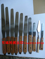 Silk printing equipment stainless steel wood handle ink-cutting knife 7 inch oil adjusting oil knife quality 304 stainless steel material scraper