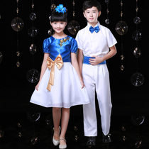 Childrens chorus costume Performance costume 61 primary school students chorus costume Poetry recitation performance costume Red Song middle school students