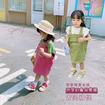Fall in love with pretty girl girl strap skirt 2021 new summer baby Foreign style suspenders skirt children Korean summer skirt