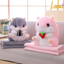 Hamster doll Ragdoll doll cute hand cover three-in-one sleeping pillow Warm hand plush toy Super cute girl