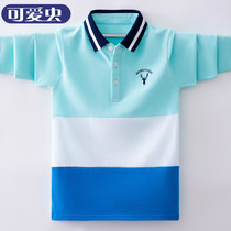 Boys T-shirt cotton spring and autumn clothes 2021 new childrens foreign style polo shirt