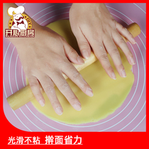 Solid Wood Rolling Stick Small Number Home Snowflake Ghee Rolling Sugar Rolling Sugar Rolling Stick Tool Orthopedic Baking Tool 38cm