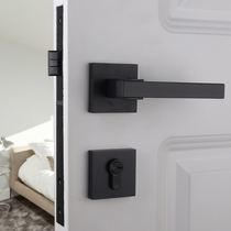 Taiwan Yibili American Black Door Lock Nordic Room Black Breakdown Lock Simple European Silent Door Lock