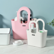 Feida Sanhe portable basket Bath bathing basket storage basket Bathroom blue Korean bathroom dormitory storage artifact