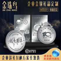 Silver coin custom sterling silver 999 commemorative coin diy lettering company anniversary gift custom corporate logo reunion