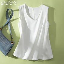 V Collar Harness Vest Woman Summer Exterior Wearing Suit Interior Lap Design Sensation Small Crowdnet Red Short white slapped bottom t-shirt sleeveless