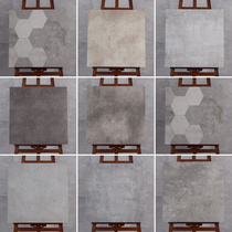 Nordic simple cement brick antique tile toilet tile industrial wind gray retro cement brick 600x600 brick
