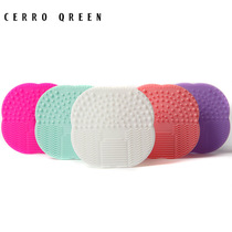 Cerro Qreen Makeup Brush Scrub Pad Scrub Board Silicone Suction cup Scrub Mat for makeup brush scrub