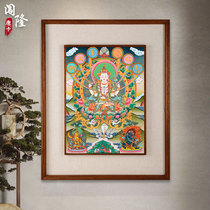 Breaking the four - arm audio Buddha Buddha Buddha hand painting of Tanka Nepal mineral painting living room decoration painting