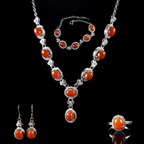 Collectible jewelry set South red agateAll over the country jewelry hz01267U
