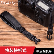 SLR Micro Single Cowhide wrist Strap Rope Quick Release Camera Wristband for Canon 5D3 Sony A7MR3 4 hand lanyard