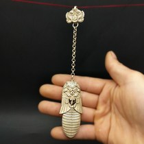 Ethnic style handmade Miao Yin gold cicada shell pendant pendant collar female sweater chain cicada blockbuster evil safety pendant