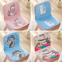 Winter kindergarten classroom plastic chair cushions small chair thickened heightening cartoon backrest integrated stool fart cushion