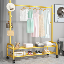 Light luxury floor drying rack Home bedroom hanging hanger living room coat rack rack mushroom hook removable hanger