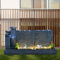 Gift feng shui wall design into the Hall logo running water wall open cultural wall ornaments Fountain Gate courtyard company name