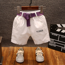 Boy Casual Shorts Summer 50% Pants 2022 New Children White Thin Pants Boy Outside Wearing Hot Pants Tide