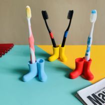 Net red toothbrush base frame children cartoon dental equipment storage box shake sound simple non-perforated desktop pen holder storage tube