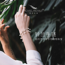 MichaelMichaud Lily of the Valley Bracelet Female ins Niche design Cold wind Plant Pearl tide Valentines Day