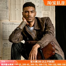 Heavy-weight waterproof moisture-proof thick warm-up oil wax cloth jacket Mbbcar narrow red-ear tannin jacket