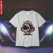 Mens T-shirt Summer Tide Card Hip Hop Rock Nostalgia Retro Youth Pop T-Shirt Private Bookings Pattern