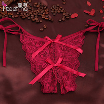 To Admire Foreign Trade Erotics Lingerie Sexy Perspective Strap Womens Underwear Tempting Open Crotch Lace Dingy Pants 7125
