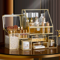 Glass Cosmetics Containing Box Dust Resistant Home Advanced Sensory Desktop Lipstick Red Dresser Skin Care Products Light Extravagant Shelf