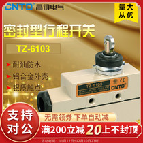 Changde CNTD waterproof oil-resistant and dustproof seal design limit travel switch TZ-6103 steel wheel Press